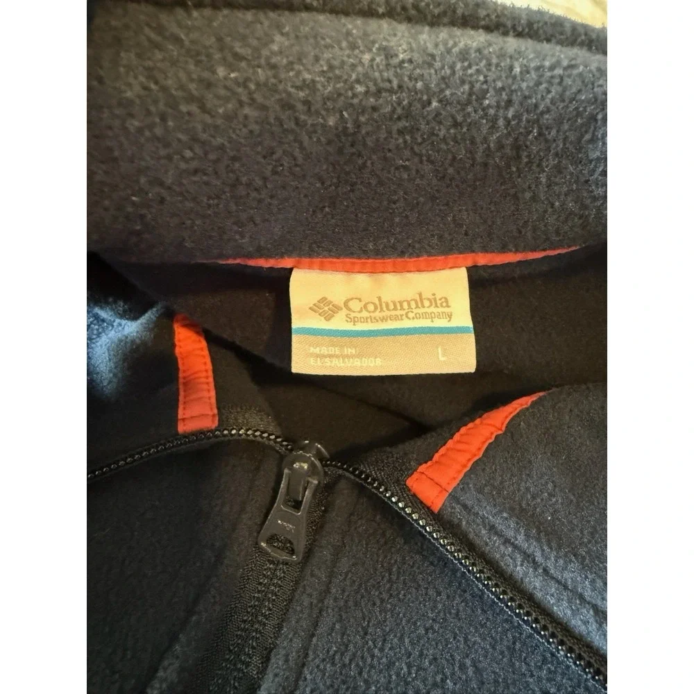Columbia Sportswear Fleece‎ Navy Blue Full Zip Vest Kid's Size Large Boys